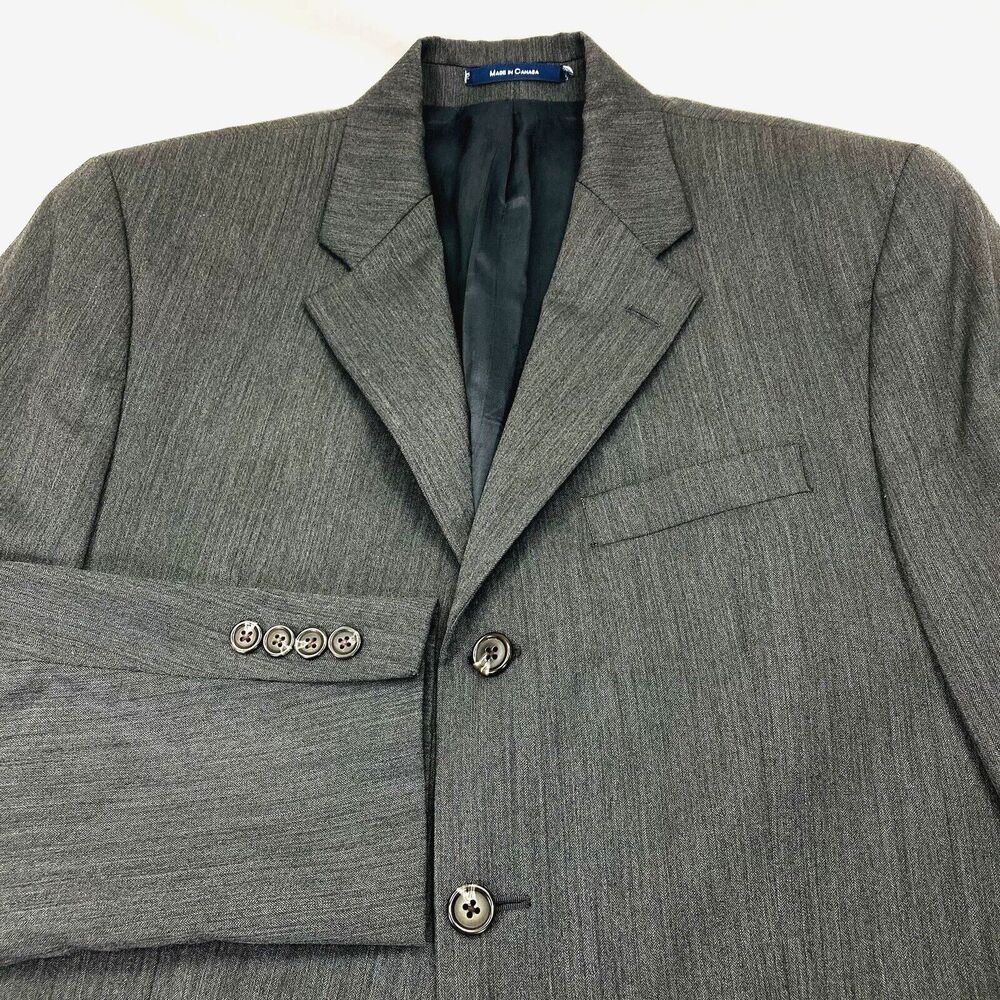 Ralph Ralph Lauren Sport Coat Wool Herringbone Micro 40 42 Gray 3 Button Canada
